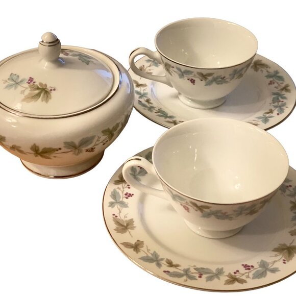 10 piece vintage fine china 4 teacups+4 saucers+1sugar bowl+creamer -Japan #6701 - Picture 6 of 16